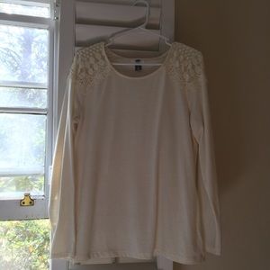 Old Navy Lace Long Sleeve Shirt